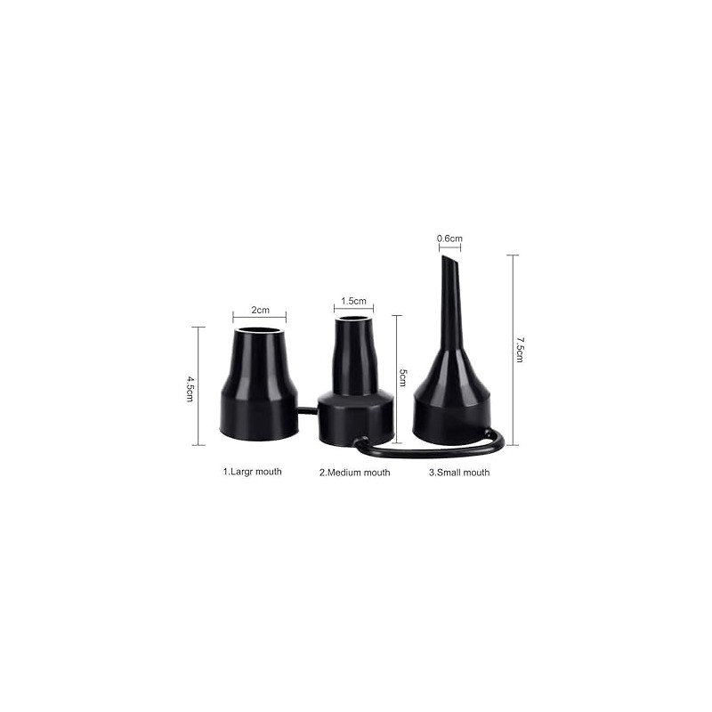 Black Inflatable Pump Adapter Plastic Nozzle Pump Nozzle Head Air