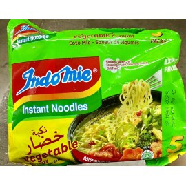 Indomie [30 Pack x 2.65oz] INDOMIE Vegetable flavor Instant Noodles Soup Ramen Halal