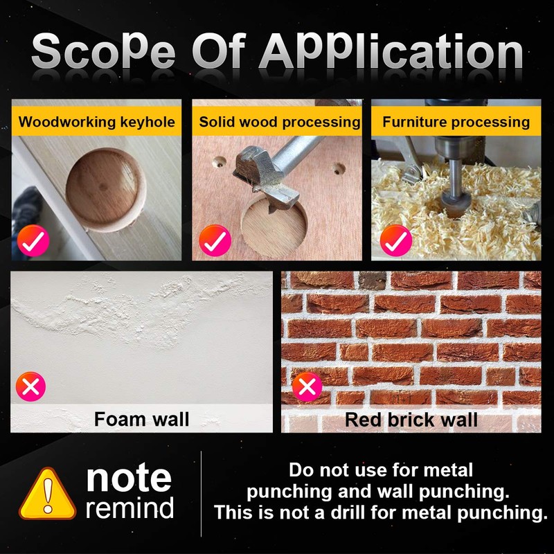 KATUR 35mm Forstner Auger Drill Bit, Woodworking Boring Hinge Hole