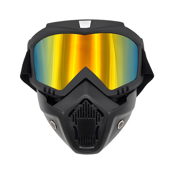 SHMZK Motorcycle Helmet Goggles, Removable Riding Goggles Glasses with Helmet