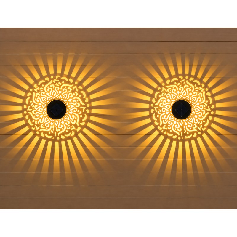 Outdoor Solar Fence Light – IP65 Metal LED Wall Lamp