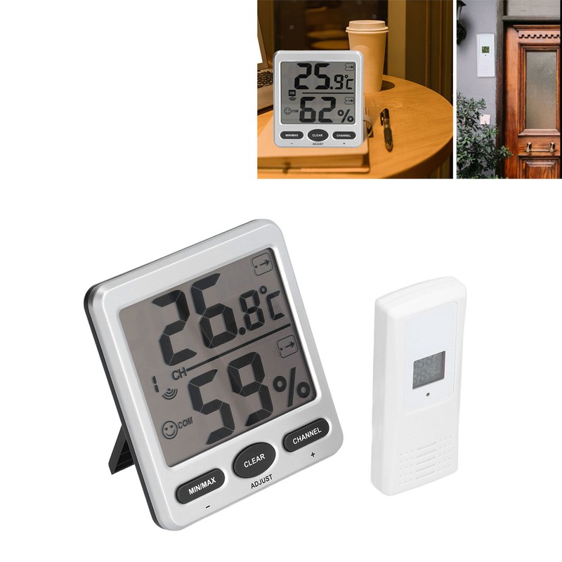 Wireless Thermometer Hygrometer Digital Temperature Humidity Monitor for Indoor Outdoor