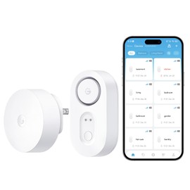 GoveeLife WiFi Water Leak Detector 1 Pack for Home, Water Sensor with 1804ft Long Monitoring Range, Remote Alert with Email & APP Push, Suit for Basement, Kitchen and Bathroom