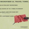 Cocoon ultralight - lightweight microfibre hand towel, marsala red, XL