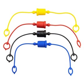 Tinbabia 4 Sets Hydraulic Quick Coupler Male Dust Cap and Female Plug Cover, Rubber Dust Caps/Plugs(-A 1/2Inch)