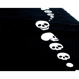 染の安坊 Toalla de Mano Anbo Tenugui, Skull Swaying(Simple), 100% algodón, Fabricada en Japón, 13.8 x 39.5 Pulgadas