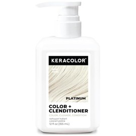 Acondicionador Keracolor Clenditioner para depositar el color del cabello – Infunde instantáneamente el color en el cabello, 15 colores | sin crueldad, Platino, 354,88ml