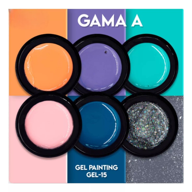 Lé Mussa Gel Painting Para Uñas X 6 Piezas Marca