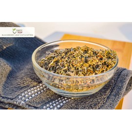 Organic Way Blackberry Leaf Cut & Sifted (Rubus fruticosus) - European Wild-Harvest | Organic & Kosher Certified | Non GMO & Gluten Free | USDA Certified | Origin - Albania (1/2LBS / 8Oz)