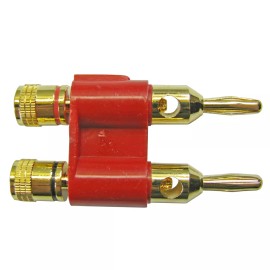 YOVUS Audio Speaker cable Connector Amplifier Gold Dual Banana Male Plug Binding Posts