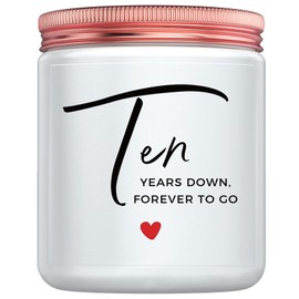 10th Anniversary Candle Gifts, Best 10th Wedding Anniversary Couple Her Him Wife Husband Girlfriend Boyfriend Women Gifts