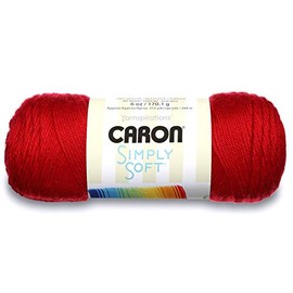 Caron Simply Soft Acrylic Aran Knitting Wool Yarn 170g -9763 Harvest Red