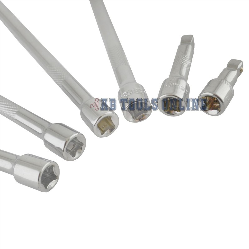 1/4" Drive Wobble Swivel Socket Extension Bar Set 6pcs 50mm