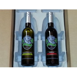 VSOP Organic Tuscan Herb Infused Extra Virgin Olive Oil & Traditional 18yr Aged Dark Balsamic Vinegar of Modena (2 Bottle) Combo Pack (375 ml / 12.68 oz)