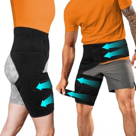 LAFUYSO Hip Brace with Double Strap Support for Sciatica, Lower Back Pain, Thigh & SI Joint Compression - Adjustable Wrap for Men & Women