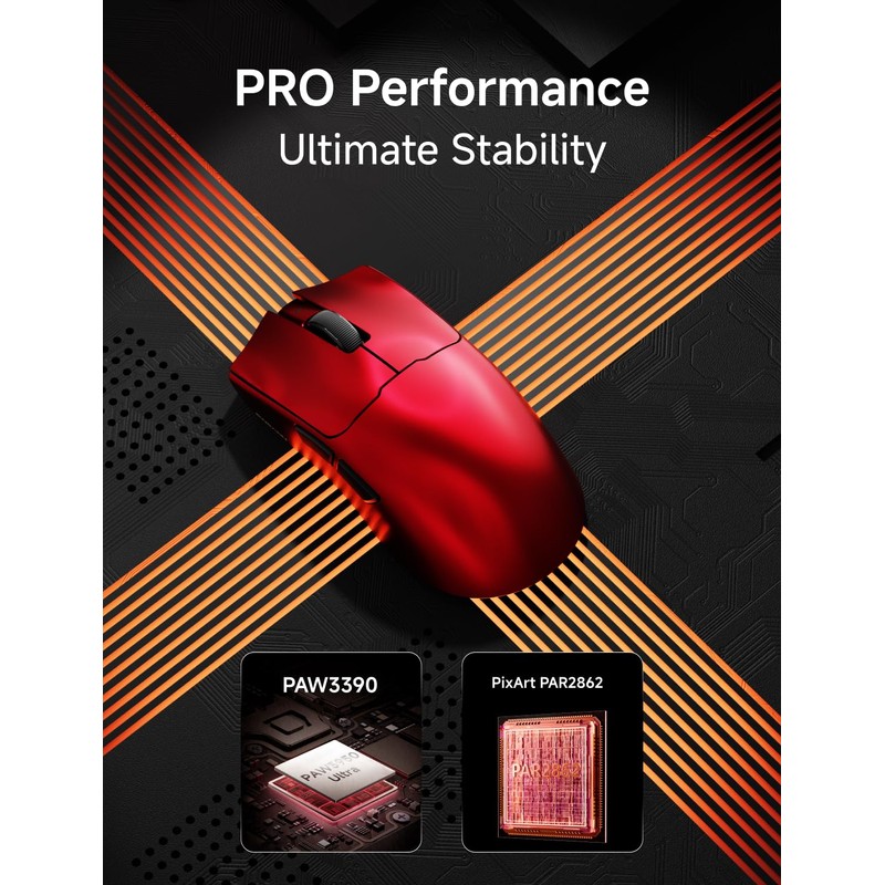 EWEADN S9 Pro Wireless Gaming Mouse, 59G Ergonomic Computer Mouse,