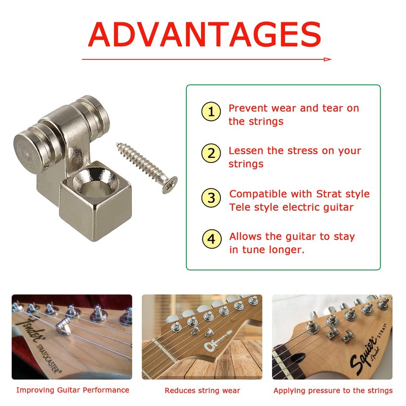 HUAREW Guitar Roller String Trees Retainer String Guides for Electric