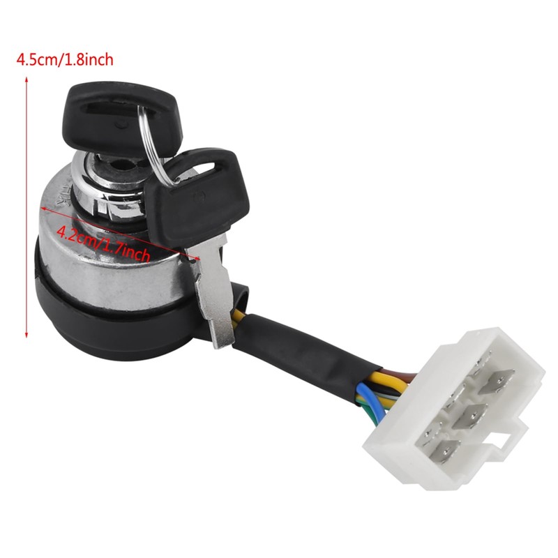 KooingTech 6 Wire Ignition Switch, Ignition Start Key Switch, 2.5-6.5kw