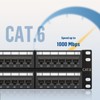 FGB 48-Port Cat6 Patch Panel, 2U 19" Rackmount or Wall