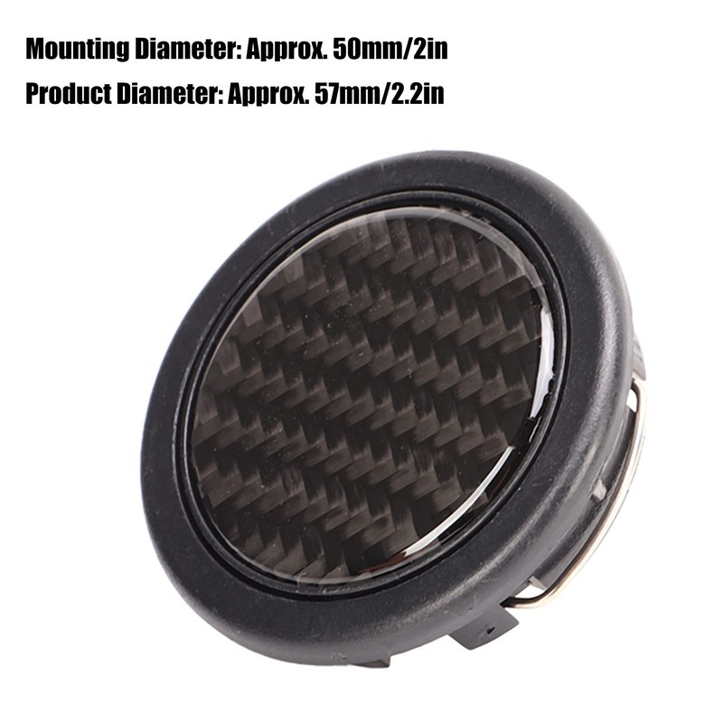 Steering Wheel Horn Button,KIMISS 50mm Diameter Carbon Fiber Horn Push