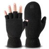 Winter Gloves for Men and Women Thermal Convertible Mittens Insulated