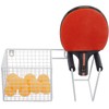 MyGift 12 Inch Wall Mounted White Metal Table Tennis Pickleball