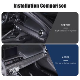 carmotion88 Dry Carbon Car Dashboard Panel Decorative Trim Cover For Mazda MX-5 ND 2016-2024