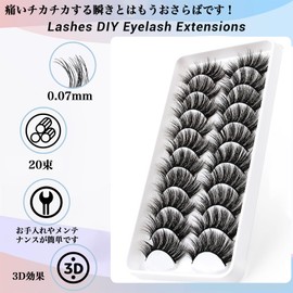 MAEXUS 10 Pairs Extra Long False Eyelashes Super Dense False Eyelashes for Actress and Cosplay Makeup False Eyelashes Soft and Comfortable Part False Eyelashes for Doll-like Sweet Eyes Creating