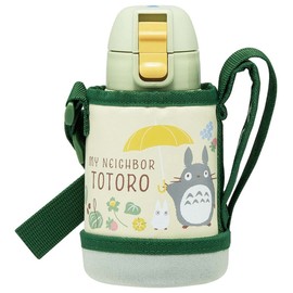Skater KSTCH4-A My Neighbor Totoro Sanpomichi Water Bottle, 13.5 fl oz (400 ml), Includes Cover for Kids