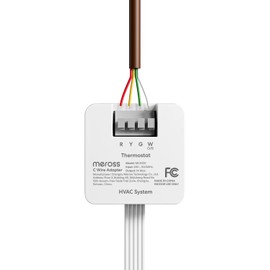 meross C Wire Adapter for Smart Thermostat, R Y G Wires Required, 16 in