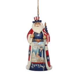 Enesco Jim Shore Heartwood Creek 6001508 American Santa Ornament, 4.5"