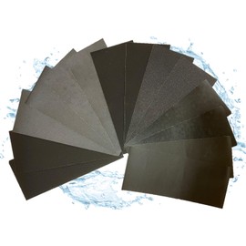 Aventurine 14pcs Sandpaper 400 to 2000 Grits, Wet and Dry Sandpaper 9x3.6 Inch for Cars Polishing Metals Walls Wood Furniture Sanding, 400 600 800 1000 1200 1500 2000 Grit Wet/Dry Sandpaper Sheets Kit