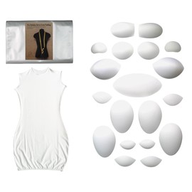 Pro Modular Dress Form Padding Plus Size Kit (24 Pieces) – Adjustable Body Form Padding Set for Sewing and Mannequin – Adult Female Dress Padding – Dress Making and Tailoring Accessories