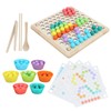Children Wooden Clip Beads Puzzle Board Hands Brain Training Bead