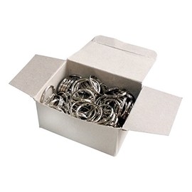 Wedo 2623016 Key Rings Metal Rings Diameter Shiny Nickel-Plated Pack of 100 Silver 31 mm