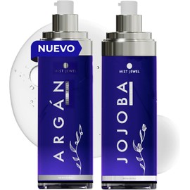 Aceite Esencial para Piel, Rostro y Cabello, Uso Cosmético (Argán + Jojoba, 2 Pack)