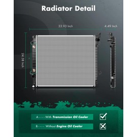 SCITOO 2802 Radiator AT Radiator Fit 2005-2015 for Toyota for Tacoma 2.7L 2005-2015 for Toyota for Tacoma 4.0L