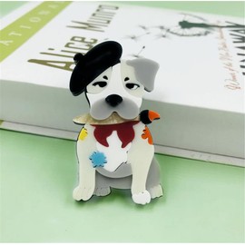 Cartoon Dog Acrylic Lapel Pins Cute Animal Badge Cloth Bag Accessories Brooch Pin Badge Gift for Men Women Acrylic, Acrylic