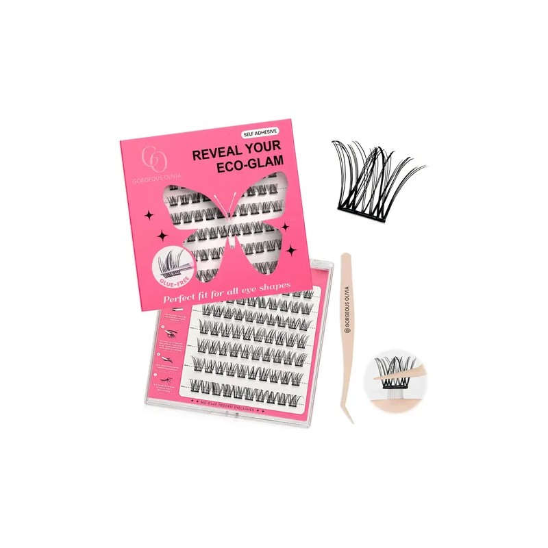 Gorgeous Olivia 88 Pestañas Postizas Kit Completo Rosa Chicle Moonstone
