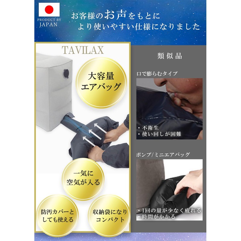 TAVILAX Foot Rest, Airplane, Comfortable Goods, Car Foot Pillow, Foot