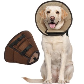 Dog Cone for Large Dogs After Surgery, Soft Dog Cone Collar for Dogs to Stop Licking, Adjustable Comfy E-Collar Alternative Lightweight Post-Surgery Recovery Elizabethan Collar for Pet