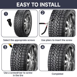 30PCS Tyre Repair Screws Kit Emergency Convenience Self-Service 10S+10M+10L