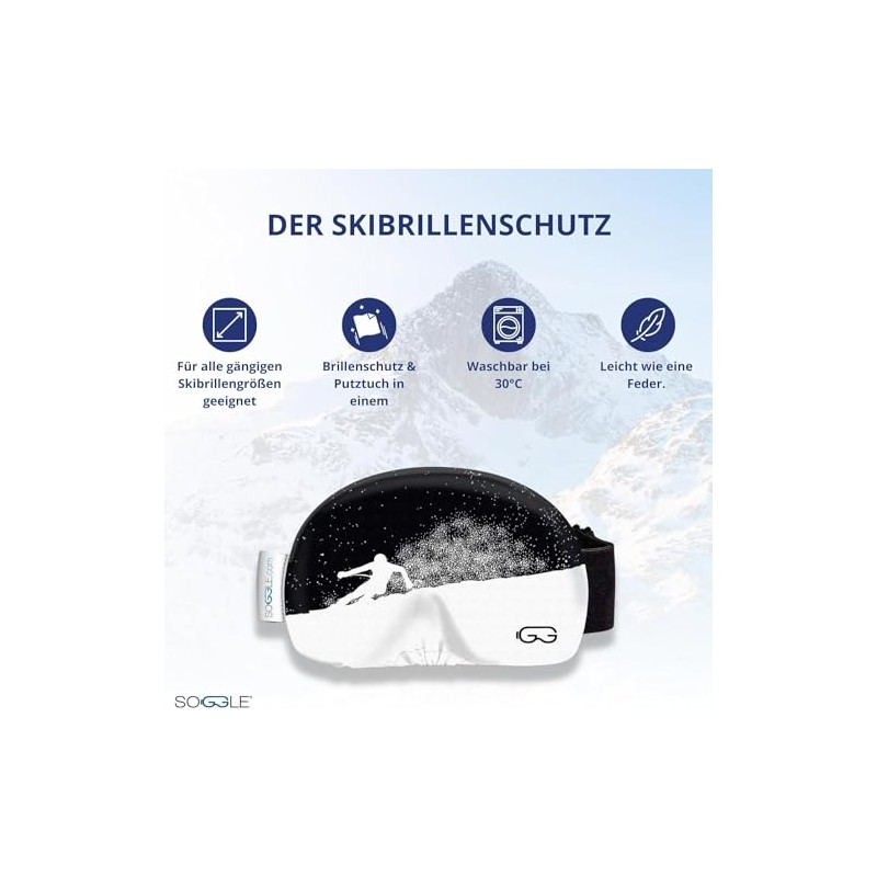 SOGGLE Ski Goggles Protective Cover Made of Microfibre (One Size),