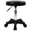FURWOO Round Swivel Stool with Wheels PU Leahter Rolling Stool