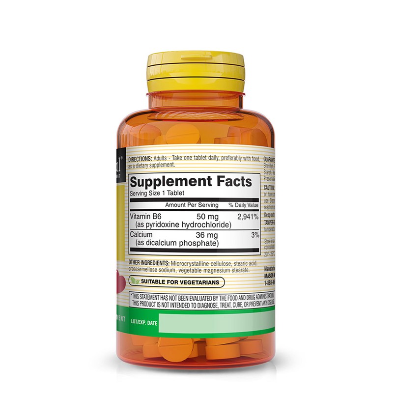 MASON NATURAL Vitamin B6 50 mg with Calcium - Healthy