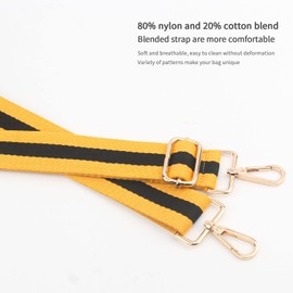chushui Purse Strap,Replacement Crossbody Shoulder Strap for Handbag (Stripe Yellow Black Yellow)