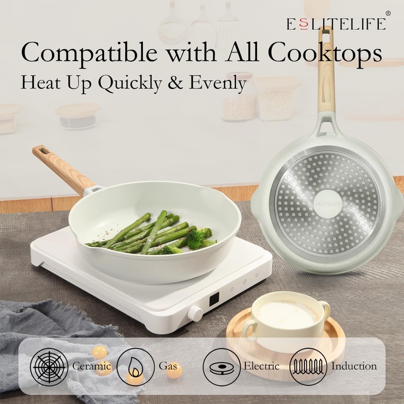 ESLITE LIFE Frying Pan Set Nonstick Skillet Set Egg Omelette