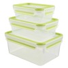 Emsa 515585 Food Clip & Close, Plastic, Transparent / Green,