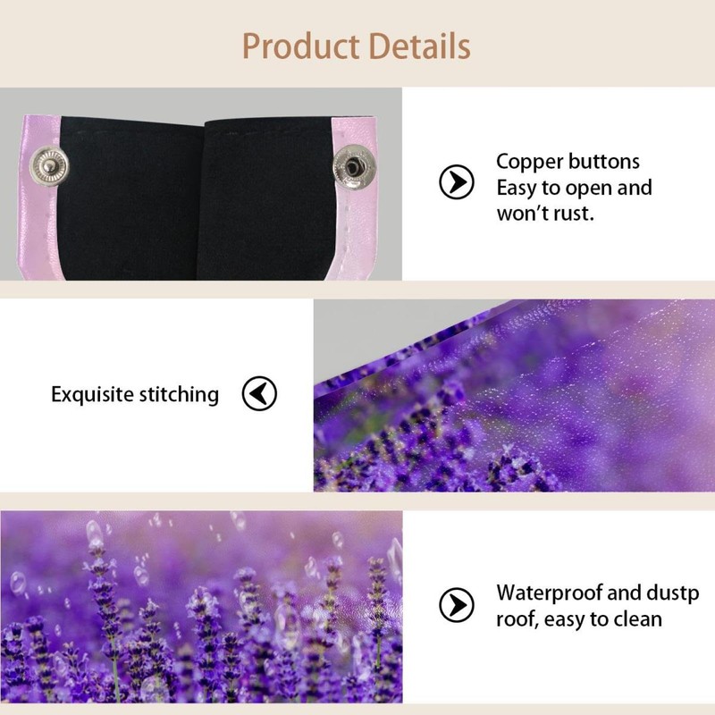 2 Pack Tissue Box Cover Holder, Provence Hokkaido Lavender Field