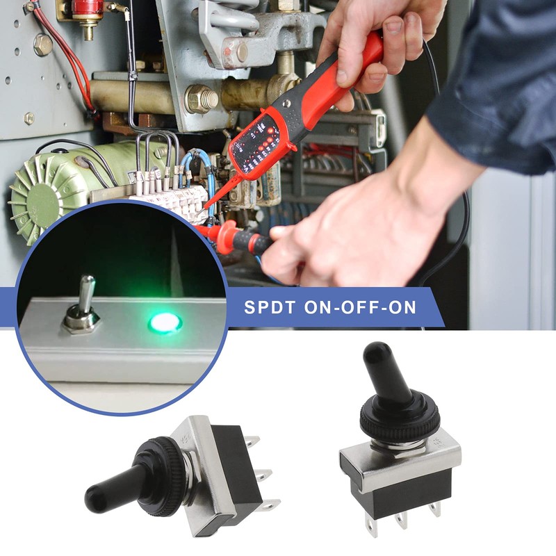 EMSea 2 Pcs 3 Pins ON-Off-ON SPDT Toggle Switch with